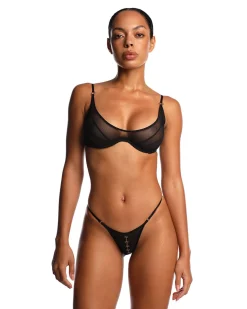 Anoeses: Bria Hook & Eye G-String - Black
