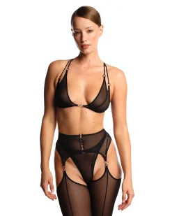 Anoeses: Devon Hook & Eye Garter Belt - Black