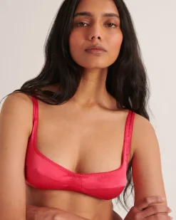 Araks: Penelope Silk Wireless Bralette - Rouge