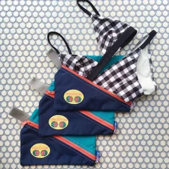 Azaleas: Diagonal Zip Swim Bag with Custom Watermelon Patch