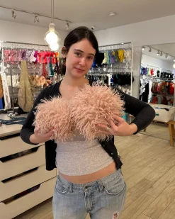 Belgin K.: Faux Lamb Fur Ball 8" - Pink