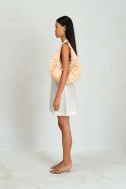 Belle Anna: Mini Miu Leather Bag - Coral