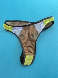 Bully Boy: Stevie Mesh Thong - Pea/Purple/Cocoa