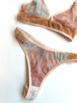 Bully Boy: Stevie Mesh Thong - Blush Combo