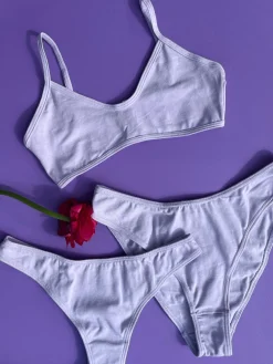 Calomel: Amaru Cotton Bralette - Lilac