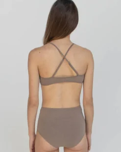 Calomel: Uma Racerback Bralette - Taupe