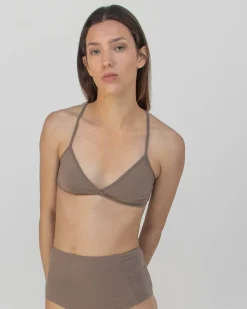 Calomel: Uma Racerback Bralette - Taupe