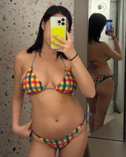 Caro Luna: Elsa Seersucker Bikini Bottom - M, Last One!