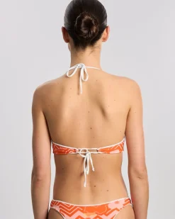 Caro Luna: Jules Jacquard Triangle Bikini Top - L