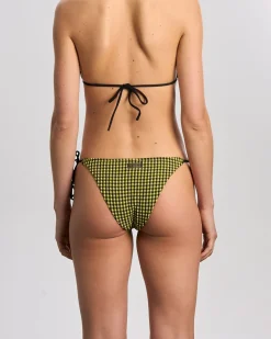 Caro Luna: Mia Seersucker Bikini Bottom - Yellow Gingham