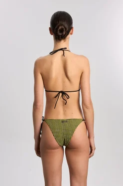 Caro Luna: Mia Seersucker Bikini Bottom - Yellow Gingham