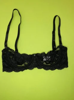 Clo: Fortuna Abierto Half Cup Bra - Black