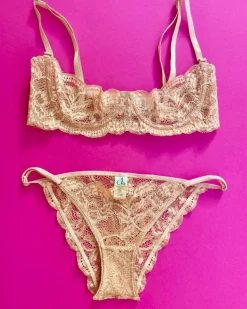 Clo: Fortuna Abierto Half Cup Bra - Maple Sugar