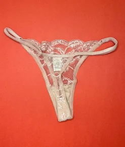 Clo: Fortuna Lace Adjustable String Thong - Rosa Cuarzo