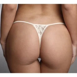 Clo: Fortuna Lace Adjustable String Thong - Rosa Cuarzo