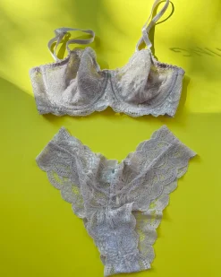 Clo: Fortuna Lace Cheeky Boyshort - Lavender Fog