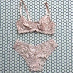 Clo: Fortuna Lace Demi Underwire Bra - Rosa Cuarzo