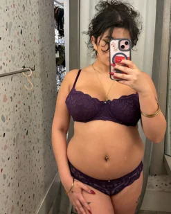 Clo: Fortuna Lace Demi Underwire Bra - Plum Purple