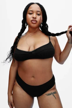 Cou Cou Intimates: The Balconette Bra - Black