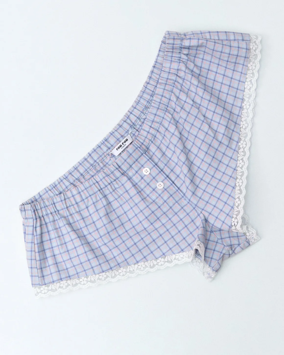 Cou Cou Intimates: The Boxette Bottoms - Blue Check