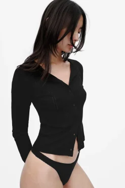 Cou Cou Intimates: The Cardigan - Black