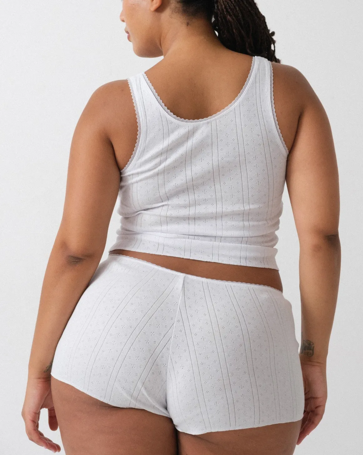 Cou Cou Intimates: The Teeny Tiny Short Bottom - White