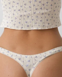 Cou Cou Intimates: The Thong - Blue Fields
