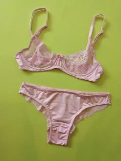 Duet by Timpa: Lace Back Brazilian Brief - Pink