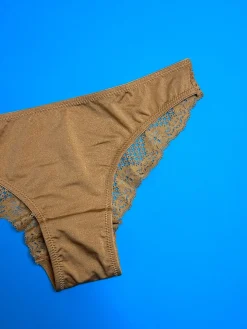 Duet by Timpa: Lace Back Brazilian Brief - Caramel