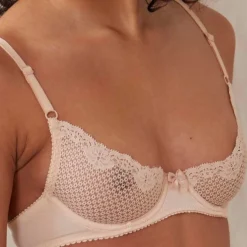 Duet By Timpa: Lace Demi Bra - Beige
