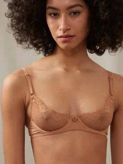 Duet by Timpa: Lace Demi Bra - Caramel