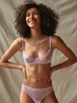 Duet by Timpa: Lace Demi Bra - Pink