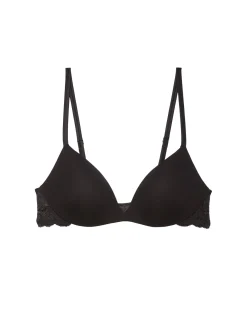 Fleur du Mal: Charlotte Wireless Push Up Bra - Black