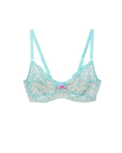 Fleur du Mal: Dotty Grid Demi Bra - 32DD, 38F