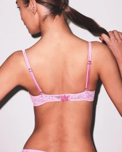 Fleur du Mal: Le Stretch Lace Demi Bra - Bisou