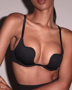 Fleur du Mal: Le Stretch Micro Seduce U Plunge Bra - Black
