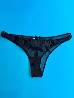 Fleur du Mal: Lily Embroidery Lace Cheeky Panty - XL, Last One!