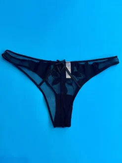 Fleur du Mal: Lily Embroidery Lace Cheeky Panty - XL, Last One!