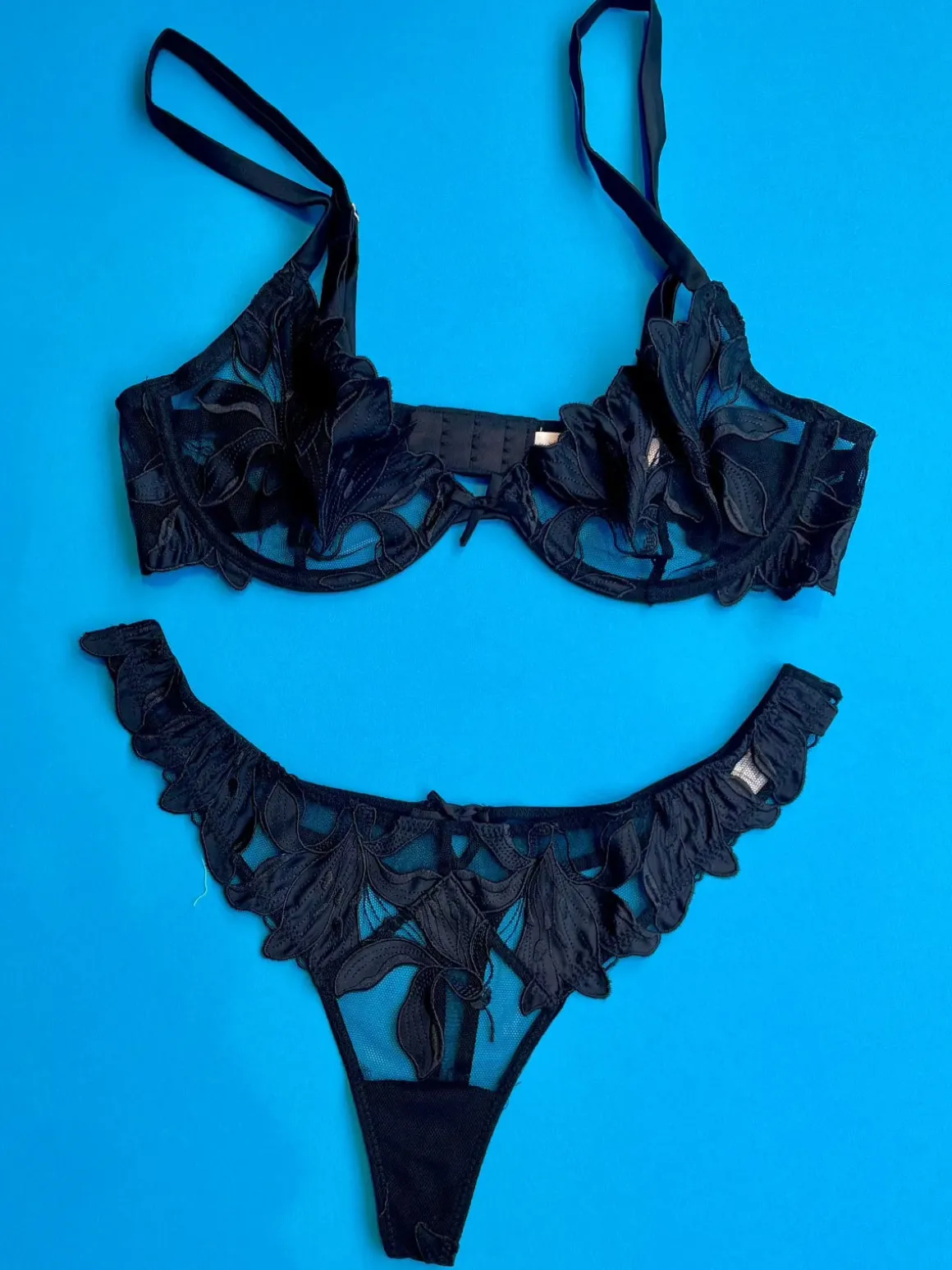 Fleur du Mal: Lily Lace Demi Bra - Up to G Cups