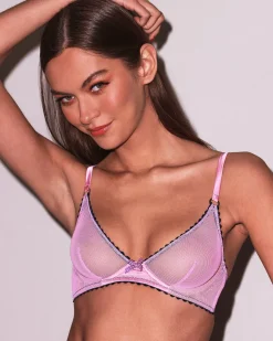 Fleur du Mal: Sabrina Mesh Demi Bra - 34DD