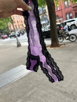 Fleur du Mal: Sheer Tulle Thong - Lavender