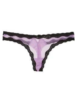 Fleur du Mal: Sheer Tulle Thong - Lavender