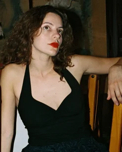 Gil Rodriguez: Corazon Halter Top - Black