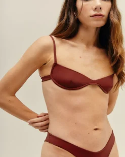 Haight: Lana Uniwire Bikini Top - Marsala