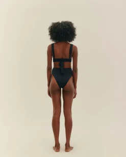 Haight: Multi Way Halter Bikini Top - Black