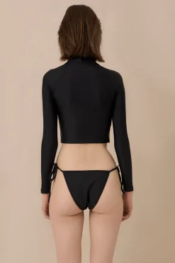 Hakea: Beam Tie Bikini Bottom - Black