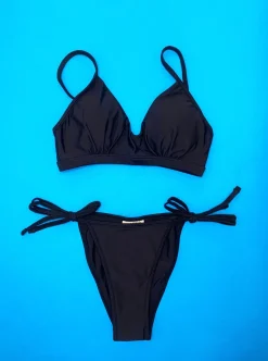 Hakea: Beam Tie Bikini Bottom - Black