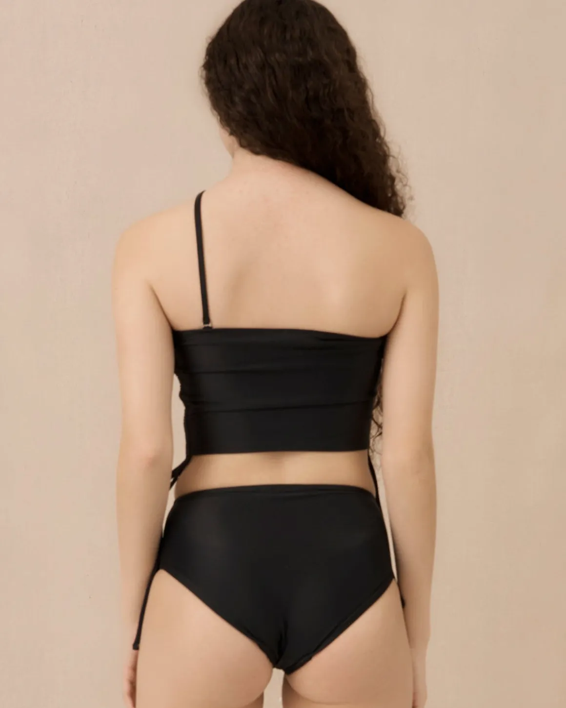 Hakea: Seams Bikini Tube Top - Black