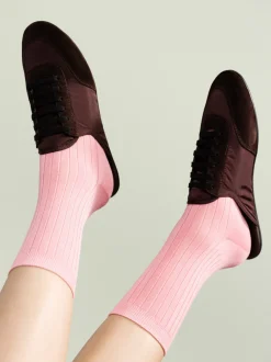 Hansel From Basel: Essential Rib Trouser Crew Sock - Pink