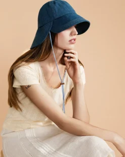 Hansel From Basel: Tulip Bucket Hat - Denim